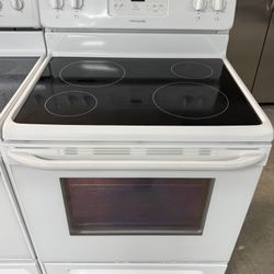 White Frigidaire Glass Top Stove