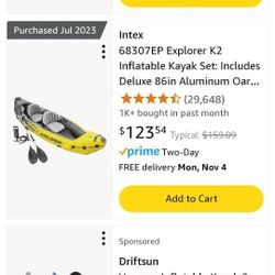 Intex  Explorer K2 Inflatable Kayak 