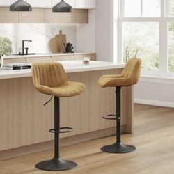Faux Leather Bar Stools