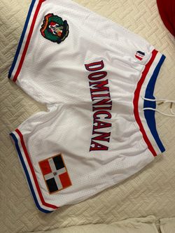 Rings & Crwns Dominican Republic Country Pride Mesh Basketball Shorts White, XL