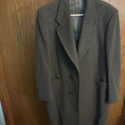 Cashmere/Wool/Nylon Grey Trench Coat