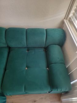 Modular couch “Velvet Teal”