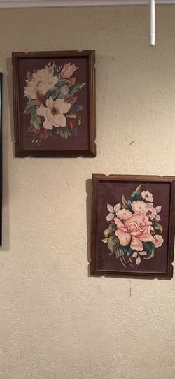 Wood Vintage Frame And Print