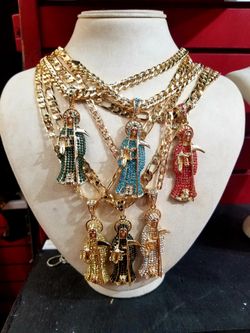 Santa Muerte Gold Plated