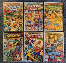 Fantastic Four Bronze Age Lot (6) - Keys #245 Newsstand VF & #168 MVS