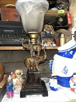 Vintage Elephant Lamp 