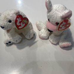 Beanie Babies Set Of Two Stuffed Animals Cupid And Aurora