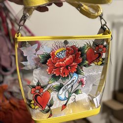 Yellow Ed Hardy Tote 
