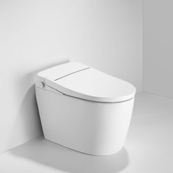 Smart Toilet with Auto Flushing, Foot Sensor, Nightlight & Antibacterial Coating, 1.28GPF