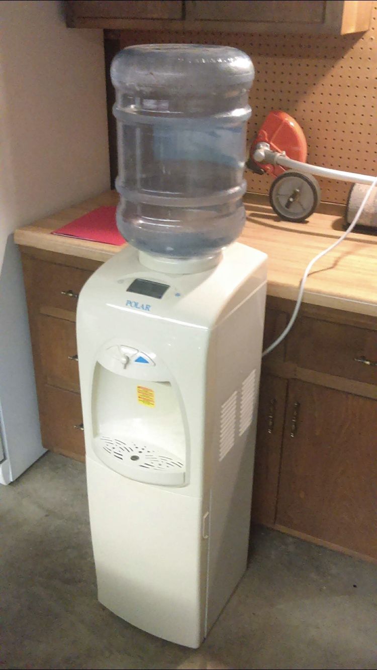 Polar Deluxe Water Dispenser, Hot/Cold, With Refrigerator, $50