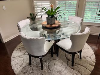 White Monaco Dining Chairs  - Brownstone/Crypton Nomad