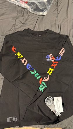 Chrome Hearts Multi Color Cross Long Sleeve Pocket T-Shirt