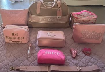 Juicy Couture Duffle Bag & Pouch Collection Bundle