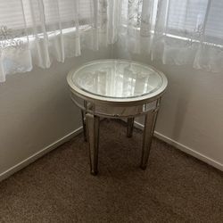Mirrored Side Table 