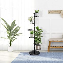 WANLISELL Plant Stand 6 Tier Metal Plant Shelf Holder for Indoor Plants, Outdoor Garden Plant Display Rack Flower Pot Stand for Corner Living Room Bal