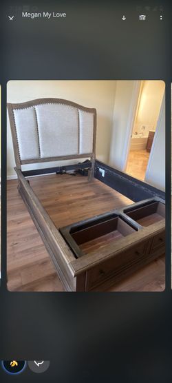 Solid wood bedframe from living spaces