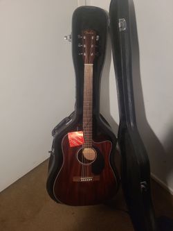 Fender acoustic guitar + gator case