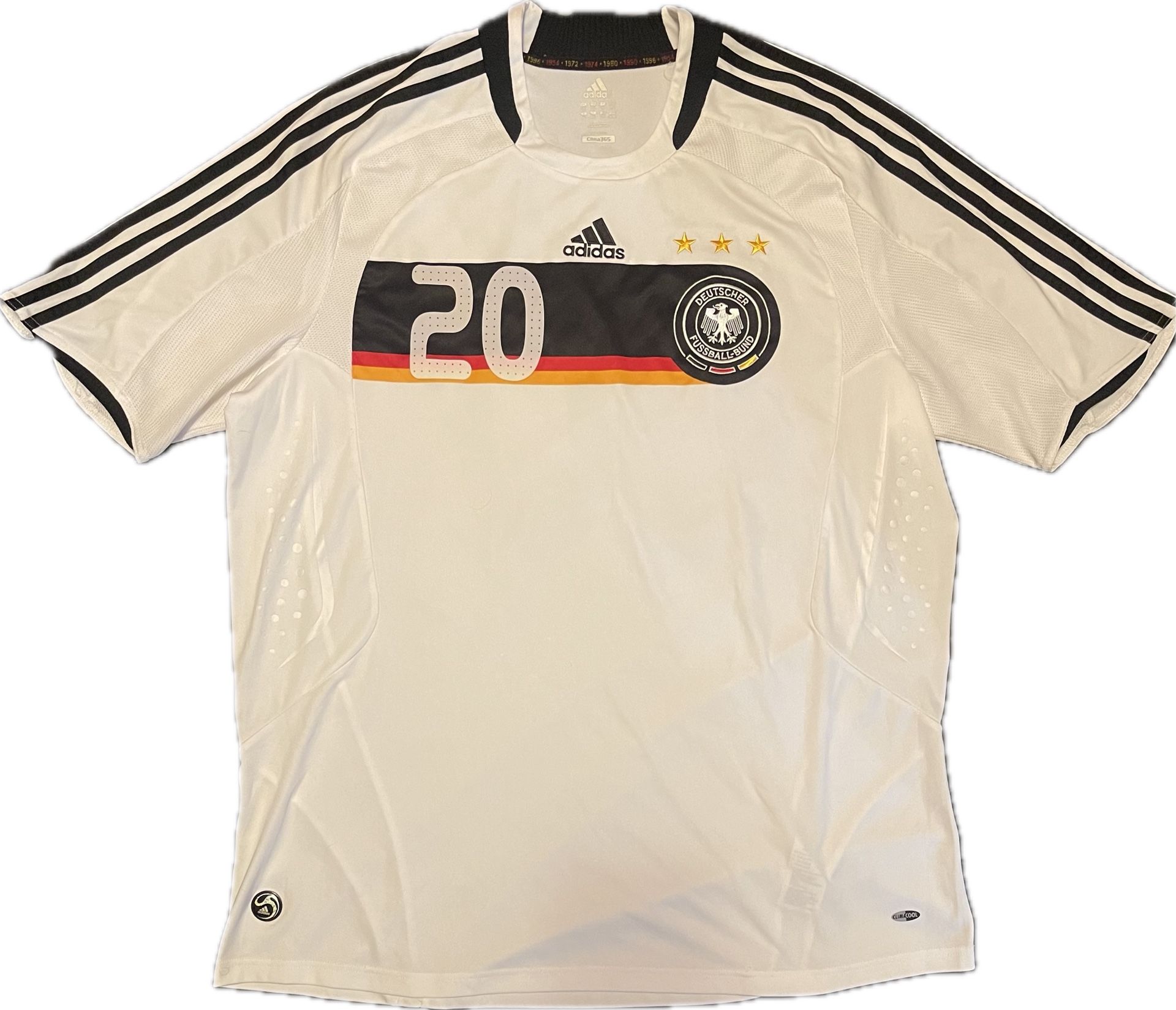 2008 adidas Germany Soccer Authentic Jersey Size 2XL Podolski #20
