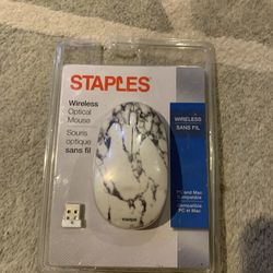 Staples Wireless Optical Mouse Marble 🖱️💻