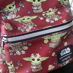  Star Wars Baby Yoda Floral Loungefly Mini Backpack