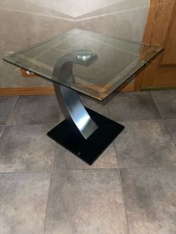 Chrome/Glass Side Table