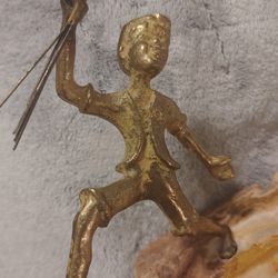 Bijan Bronze Sculpture of boy with 5 balloons.