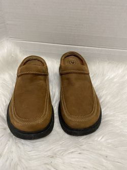 Ariat Women US 7.5 B Brown Nubuck Slip On Mules Clogs Low Heel Shoes