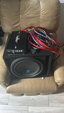 Alpine Subwoofer in Box with Skar Amplifier
