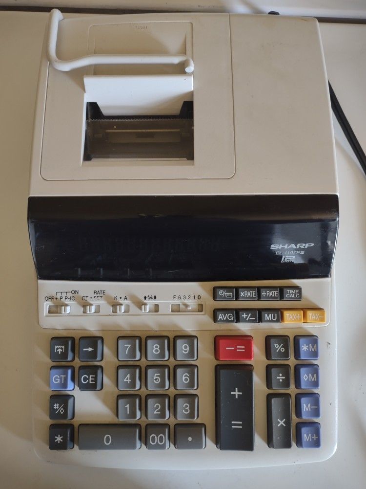 Sharp EL-1197PIII Heavy Duty Color Printing Calculator

