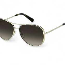 Marc Jacobs Rounded Pilot Sunglasses Marc 686/S RHL9O Gold/Black 59mm