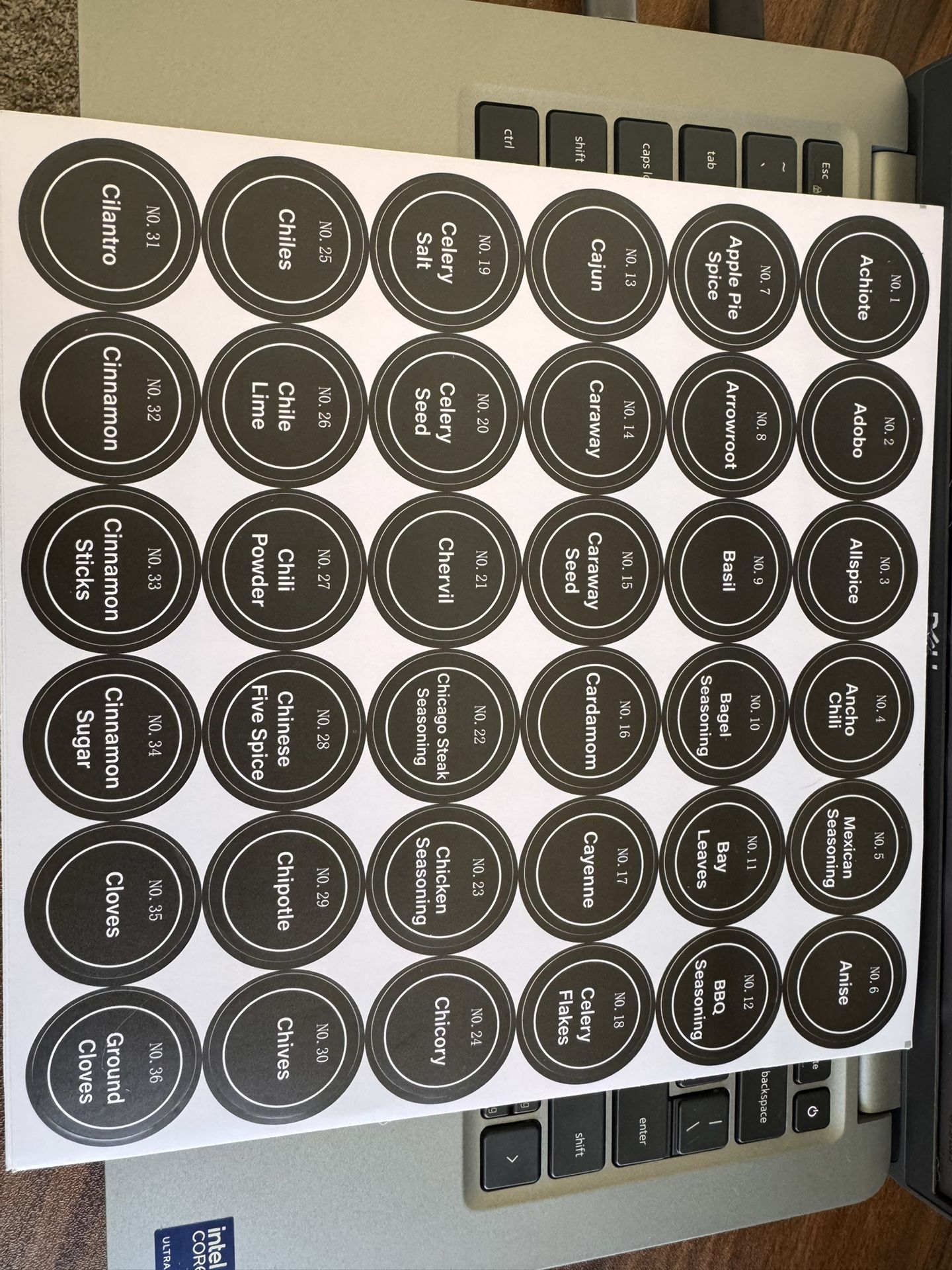 Label Stickers For Seasoning
