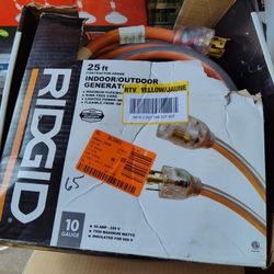 Ridgid 10g 30amp 250v Generator Extension Cord 