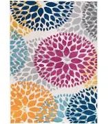 Rugshop Modern Floral Circles Design Easy Cleaning for Living Room,Bedroom,Home Office,Kitchen Non Shedding Area Rug 5' x 7' Multi