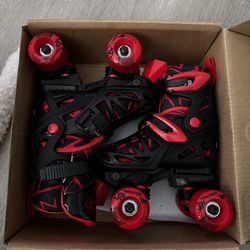 Trac Star Youth  Roller Skate Grey/Black/Red