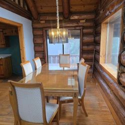 Maple Table And Hutch Set 