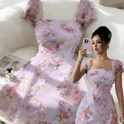 Purple Floral dress 