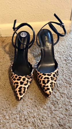 Nine West Leopard Print Heels Size 8.5