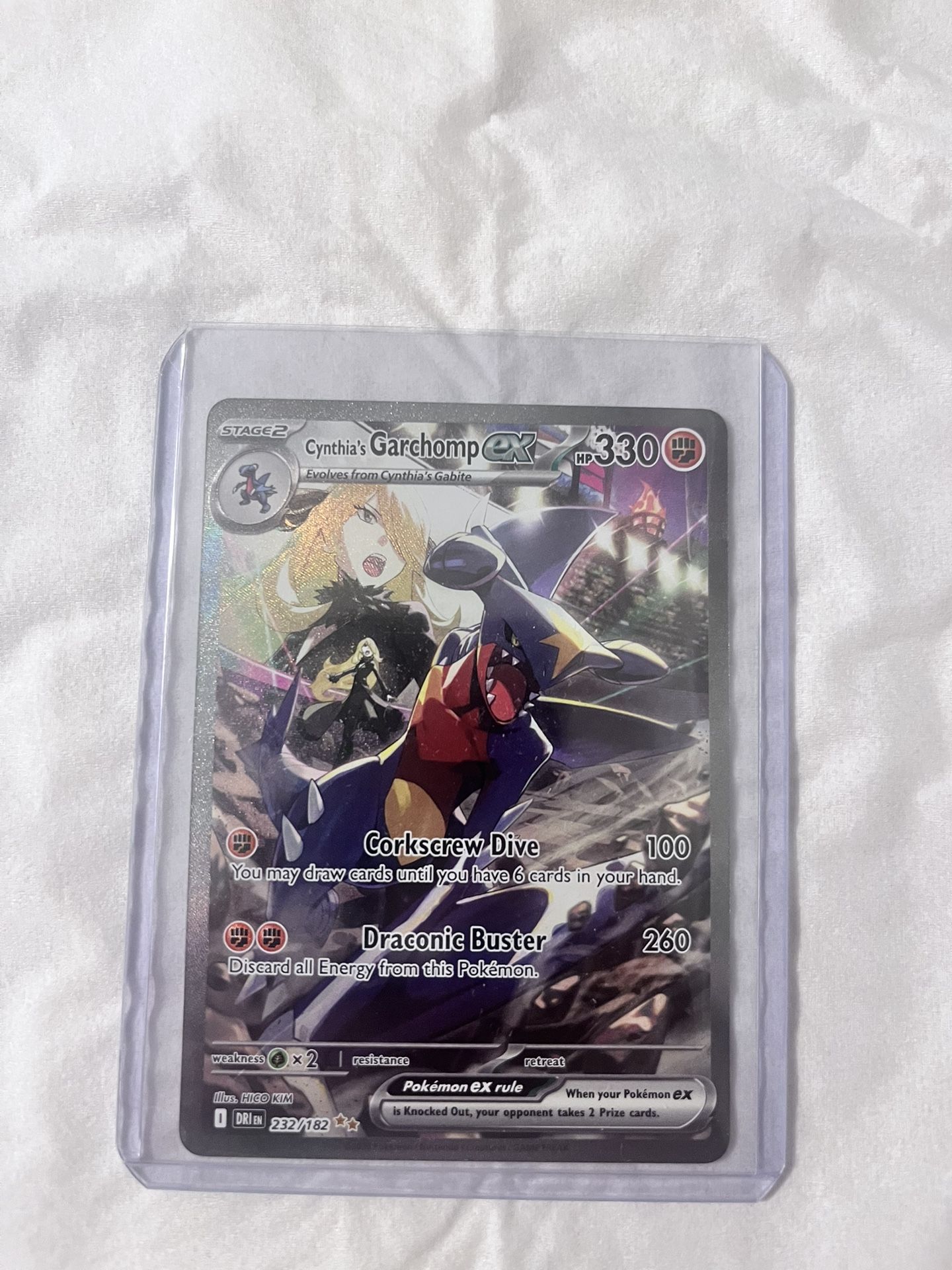 Pokemon Cynthia's Garchomp ex - 232/182 - SV10: Destined Rivals