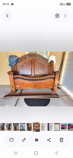 King size wood bed frame