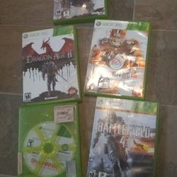 Bundle Five Xbox 360 Video Games All Work And All Have Case And Books