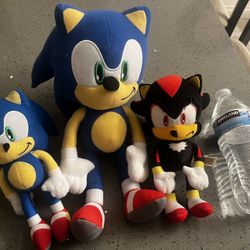 Black Shadow Sonic And Sonic The Hedgehog Soft Plush Toy