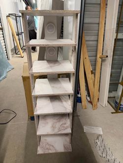 Glam marble display shelf with crystal trim