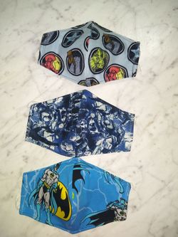 Batman & Avengers Face mask With included pellon filters