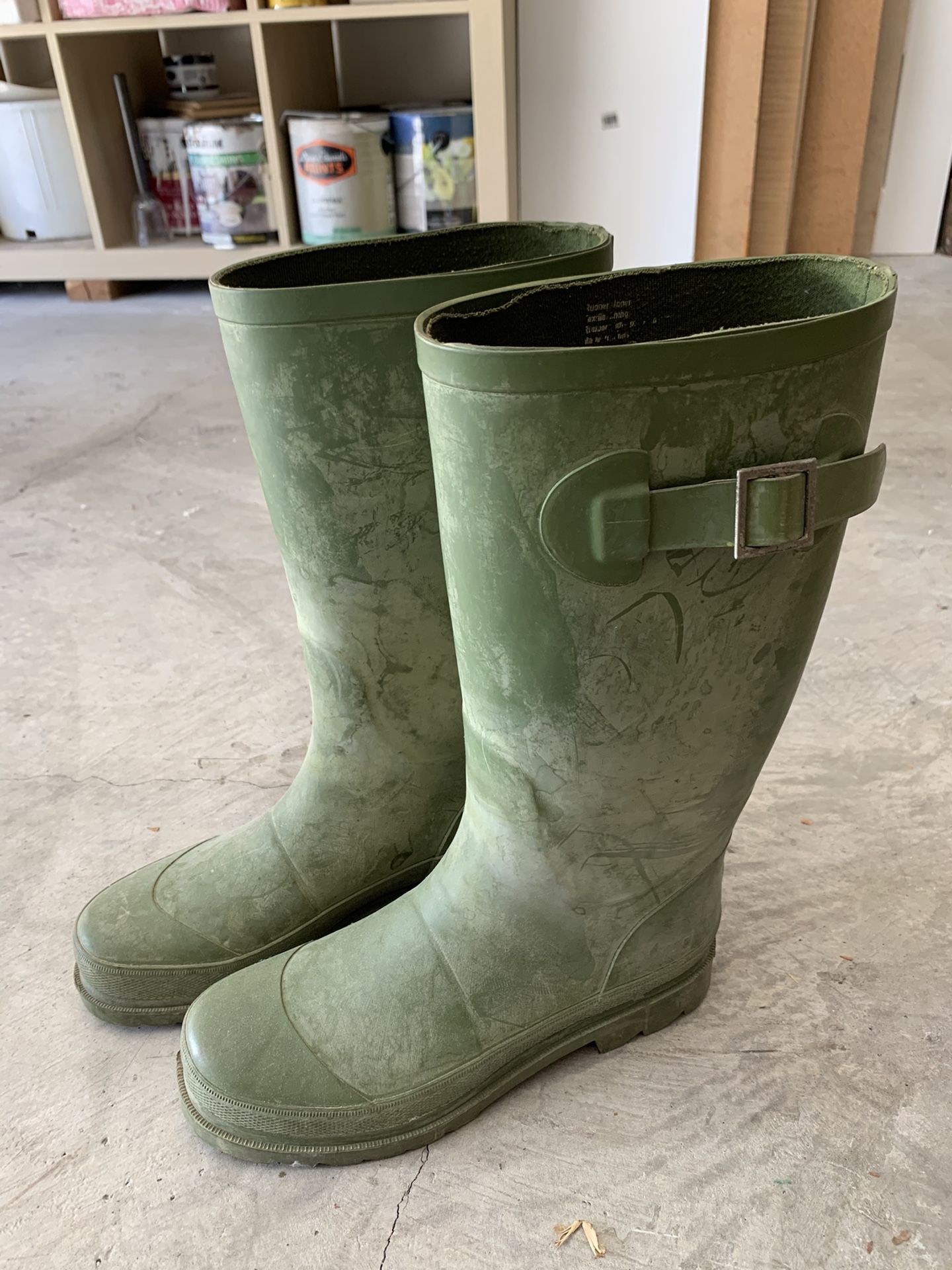Smith & Hawken Green Garden Rain Boots Size 6/6.5/7