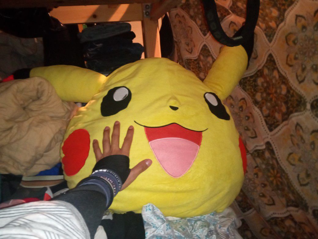 giant Pikachu head pillow