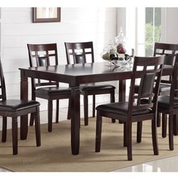 Brown Dining Table Set (Free Delivery)