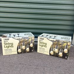 2 New outdoor string lights 48Ft