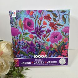 Ceaco Peggy's Garden 1000 Piece Puzzle. Purple Flowered 1000 Pcs Puzzle. Jigsaw