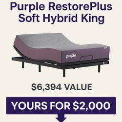 The Rolls Royce of Sleep – Purple King + Adjustable Base – $2k