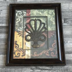 Vintage Brass Wall Art Modern Look Home Decor 2 Set